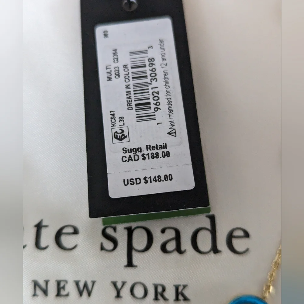 NWT Kate Spade Dream in Color station necklace.